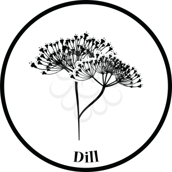 Dill  icon. Thin circle design. Vector illustration.