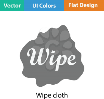 Wipe cloth icon. Flat color design. Vector illustration.