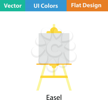 Easel icon. Flat color design. Vector illustration.