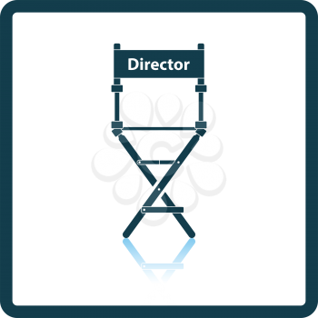 Director chair icon. Shadow reflection design. Vector illustration.