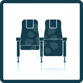 Cinema seats icon. Shadow reflection design. Vector illustration.