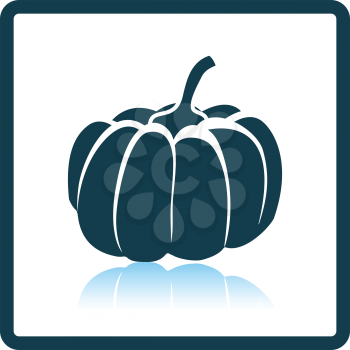 Pumpkin icon. Shadow reflection design. Vector illustration.