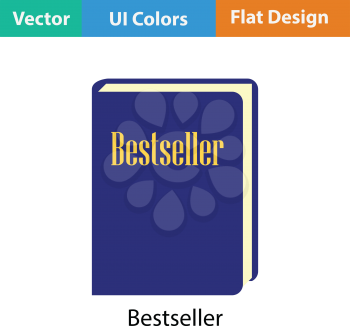 Bestseller book icon. Flat color design. Vector illustration.