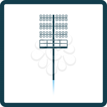 Icon of football  light mast. Shadow reflection design. Vector illustration.