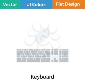 Keyboard icon. Flat color design. Vector illustration.