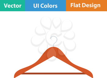 Cloth hanger icon. Flat design. Vector illustration.