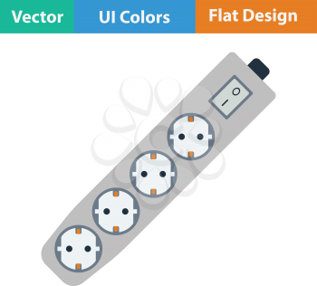 Electric extension icon. Flat color design. Vector illustration.