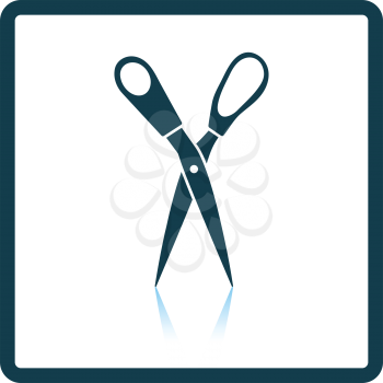 Tailor scissor icon. Shadow reflection design. Vector illustration.