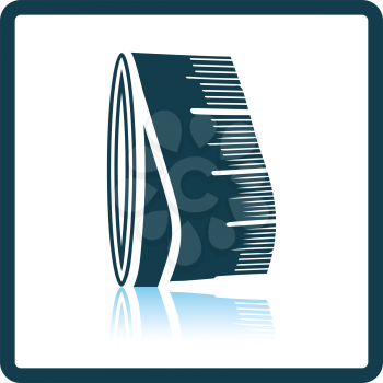 Tailor measure tape icon. Shadow reflection design. Vector illustration.