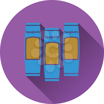 Spaghetti package icon. Flat color design. Vector illustration.