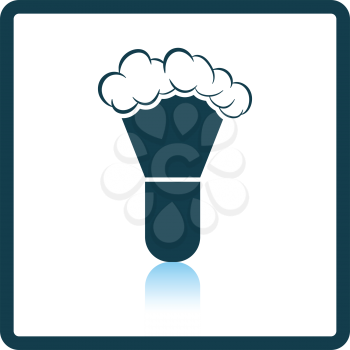 Shaving brush icon. Shadow reflection design. Vector illustration.