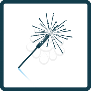 Party sparkler icon. Shadow reflection design. Vector illustration.