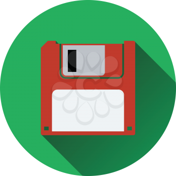 Floppy icon. Flat color design. Vector illustration.
