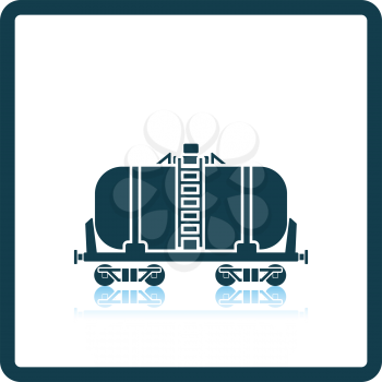 Oil railway tank icon. Shadow reflection design. Vector illustration.