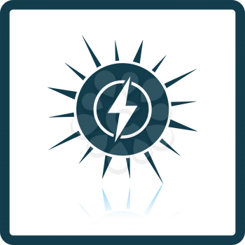 Solar energy icon. Shadow reflection design. Vector illustration.