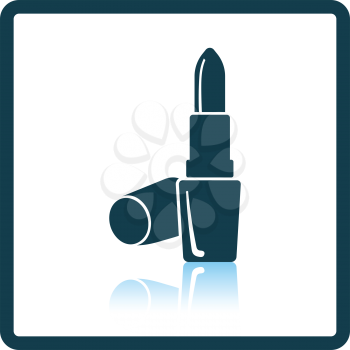 Lipstick icon. Shadow reflection design. Vector illustration.