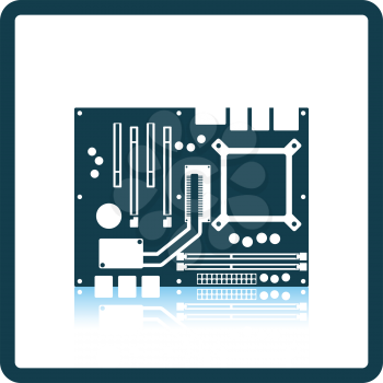 Motherboard icon. Shadow reflection design. Vector illustration.