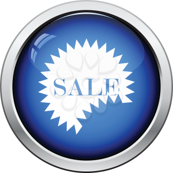 Sale tag icon. Glossy button design. Vector illustration.
