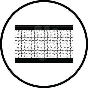 Tennis net icon. Thin circle design. Vector illustration.