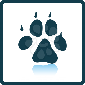 Dog trail icon. Shadow reflection design. Vector illustration.