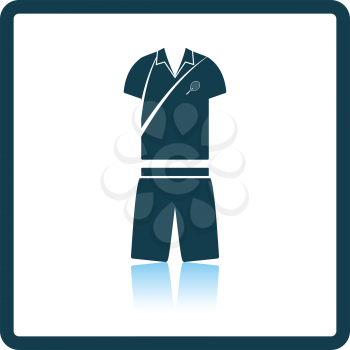 Tennis man uniform icon. Shadow reflection design. Vector illustration.