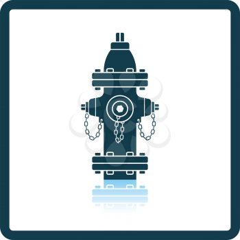 Fire hydrant icon. Shadow reflection design. Vector illustration.