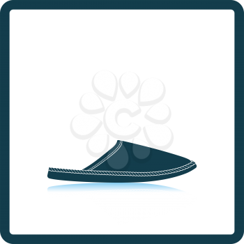 Man home slipper icon. Shadow reflection design. Vector illustration.