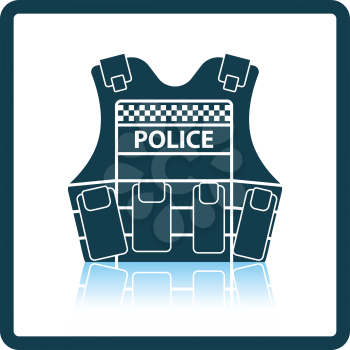 Police vest icon. Shadow reflection design. Vector illustration.