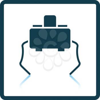 Micro button icon. Shadow reflection design. Vector illustration.