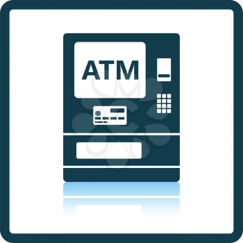 ATM icon. Shadow reflection design. Vector illustration.