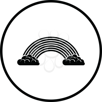 Rainbow icon. Thin circle design. Vector illustration.