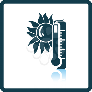 Summer heat icon. Shadow reflection design. Vector illustration.