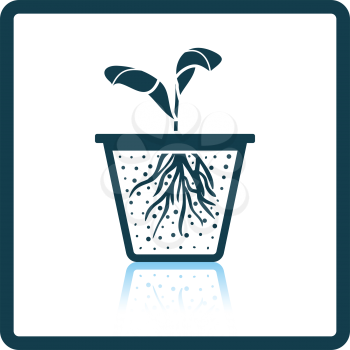Seedling icon. Shadow reflection design. Vector illustration.