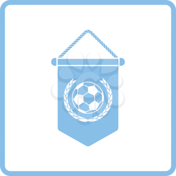 Football pennant icon. Blue frame design. Vector illustration.