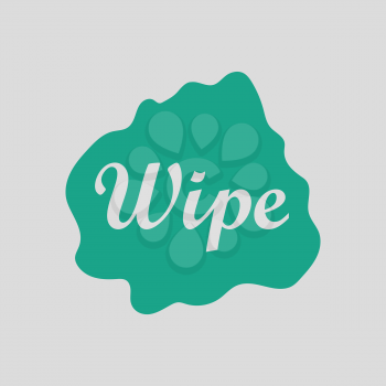 Wipe cloth icon. Gray background with green. Vector illustration.