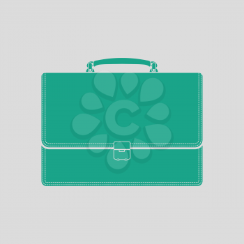 Suitcase icon. Gray background with green. Vector illustration.