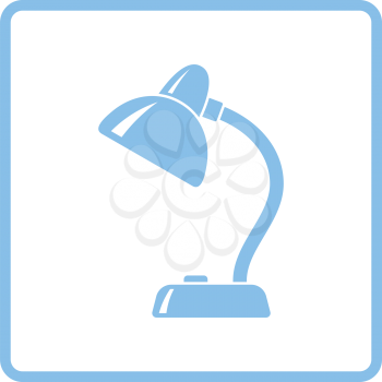 Lamp icon. Blue frame design. Vector illustration.