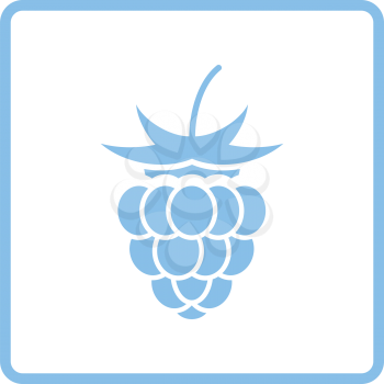 Raspberry icon. Blue frame design. Vector illustration.