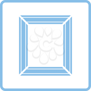 Picture frame icon. Blue frame design. Vector illustration.