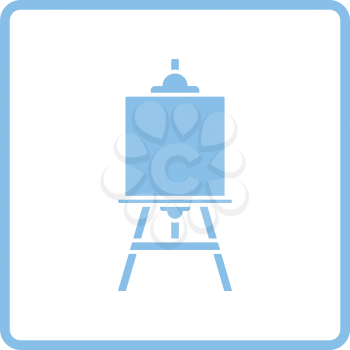Easel icon. Blue frame design. Vector illustration.