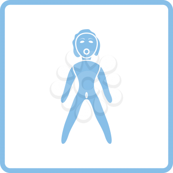 Sex dummy icon. Blue frame design. Vector illustration.