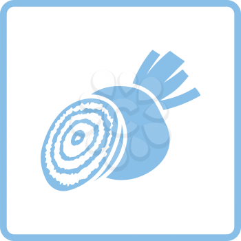 Beetroot  icon. Blue frame design. Vector illustration.
