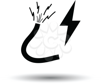 Icon of Wire . White background with shadow design. Vector illustration.