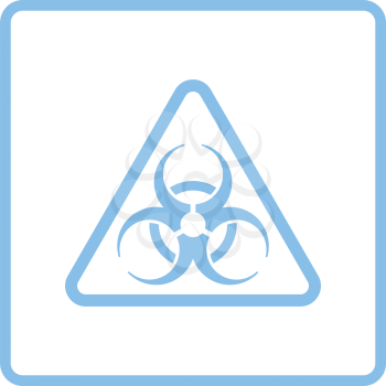 Icon of biohazard. White background with shadow design. Vector illustration.
