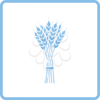 Wheat icon. Blue frame design. Vector illustration.