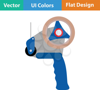Scotch tape dispenser icon. Flat design. Vector illustration.