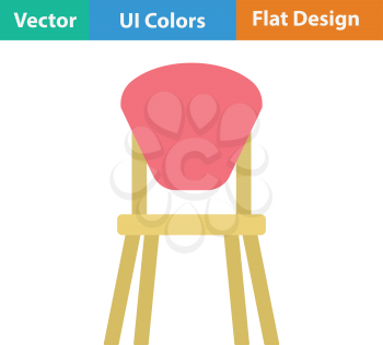 Child chair icon. Flat design. Vector illustration.