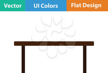 Coffee table icon. Flat design. Vector illustration.