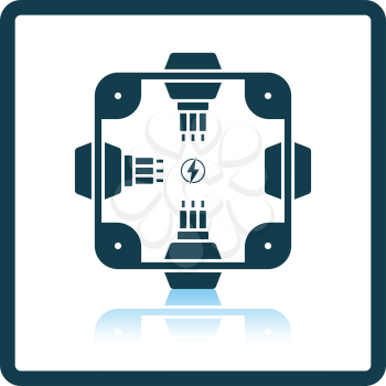 Electrical  junction box icon. Shadow reflection design. Vector illustration.