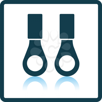 Connection terminal ring icon. Shadow reflection design. Vector illustration.